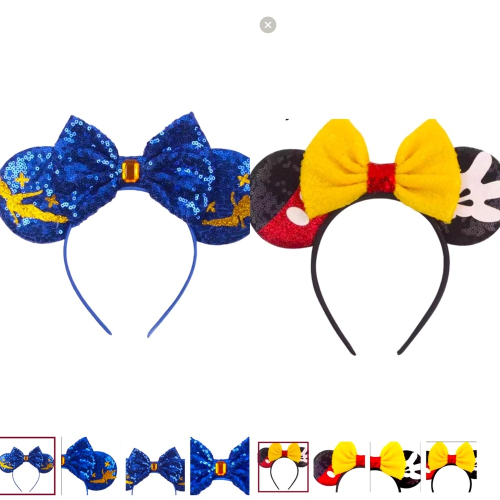 Bundle!! Peter Pan &  Mickey Mouse, boutique Disneyland Minnie Mouse headband